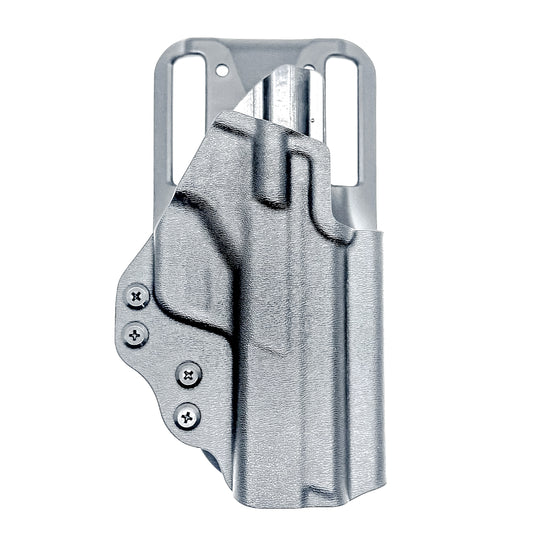 Duty and competition-style outside waistband Kydex holster for Smith & Wesson M&P 4" and 4.25" pistols – proudly made in the USA by Four Brothers Holsters.