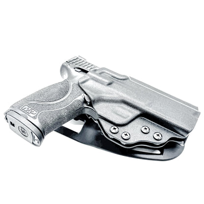 Duty and competition-style outside waistband Kydex holster for Smith & Wesson M&P 4" and 4.25" pistols – proudly made in the USA by Four Brothers Holsters.