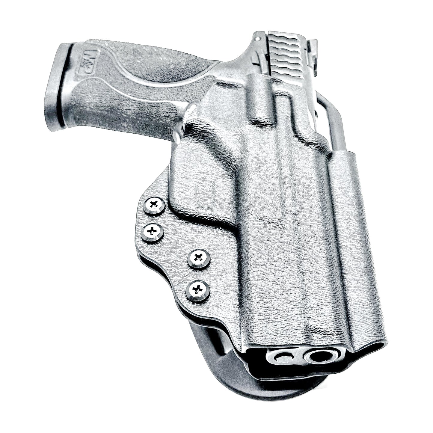 Duty and competition-style outside waistband Kydex holster for Smith & Wesson M&P 4" and 4.25" pistols – proudly made in the USA by Four Brothers Holsters.