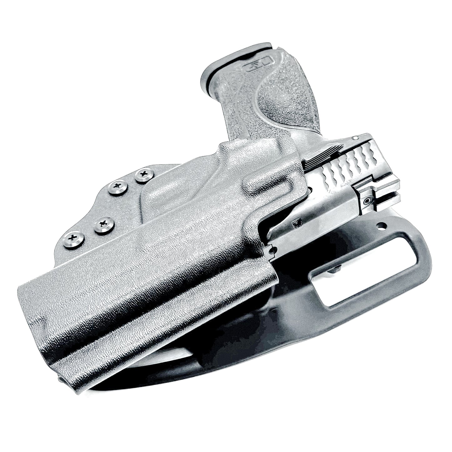 Duty and competition-style outside waistband Kydex holster for Smith & Wesson M&P 4" and 4.25" pistols – proudly made in the USA by Four Brothers Holsters.