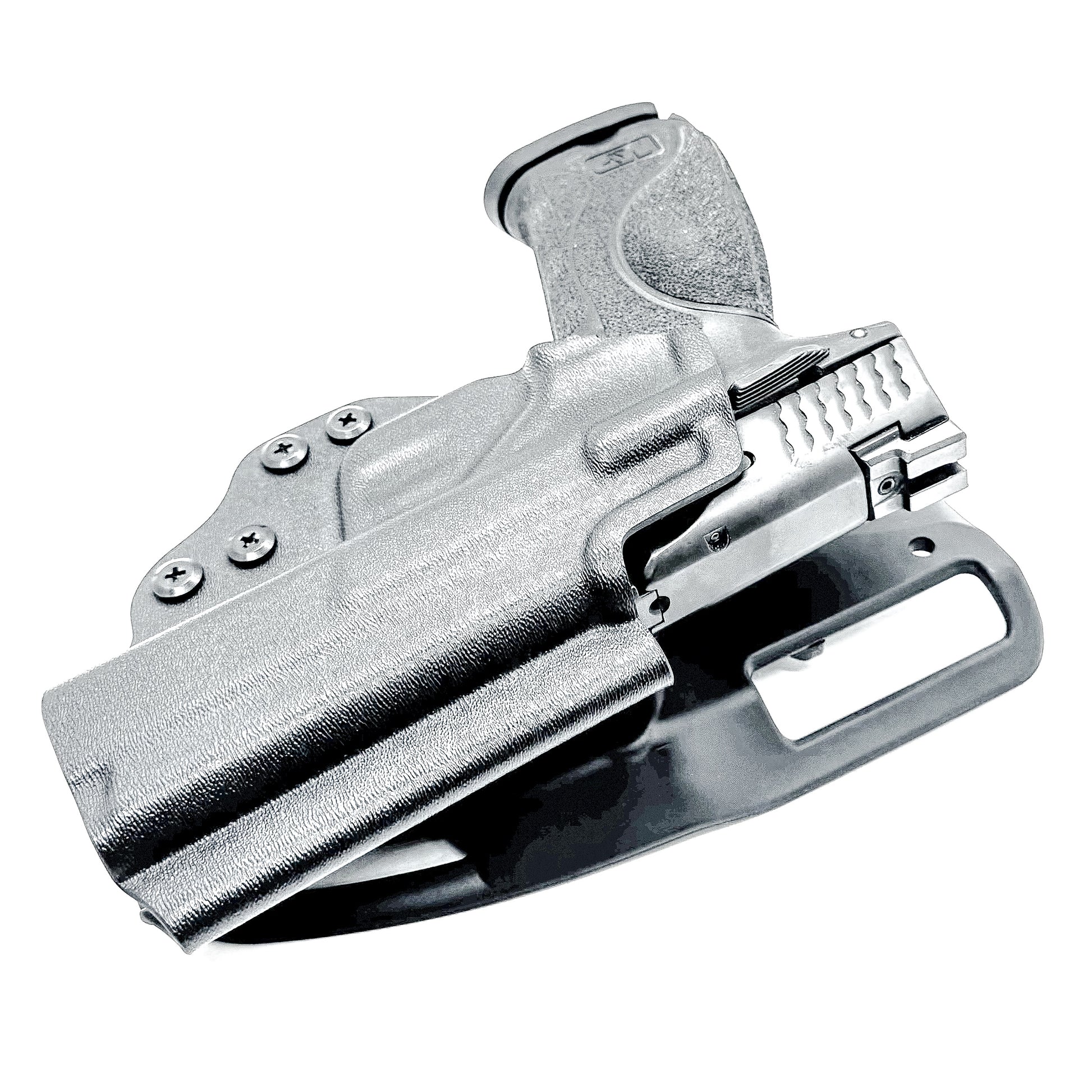 Duty and competition-style outside waistband Kydex holster for Smith & Wesson M&P 4" and 4.25" pistols – proudly made in the USA by Four Brothers Holsters.