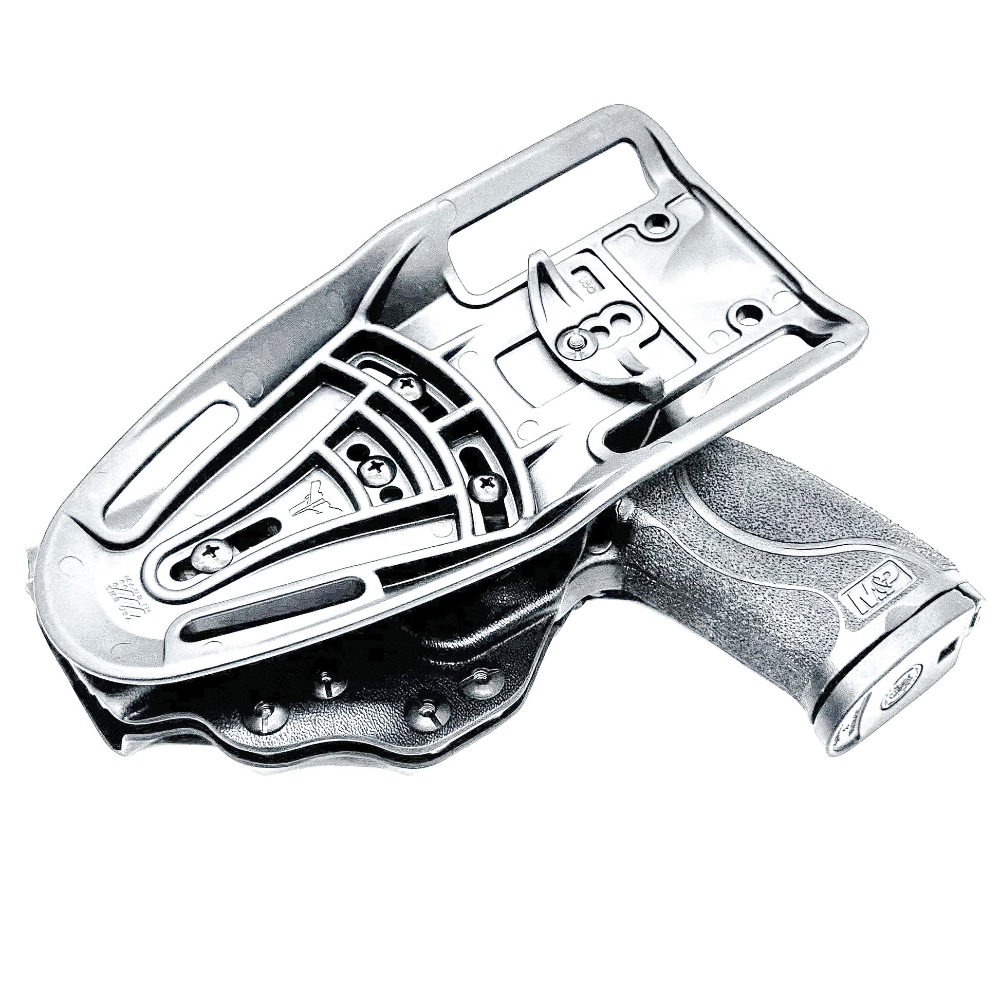 Duty and competition-style outside waistband Kydex holster for Smith & Wesson M&P 4" and 4.25" pistols – proudly made in the USA by Four Brothers Holsters.