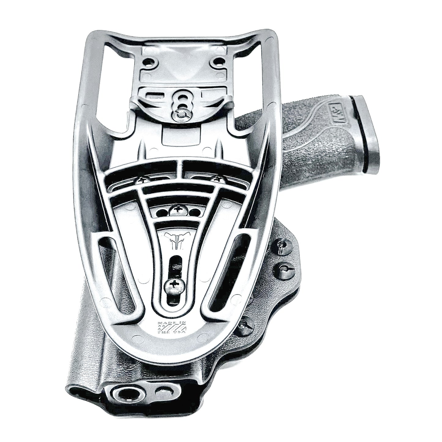 Duty and competition-style outside waistband Kydex holster for Smith & Wesson M&P 4" and 4.25" pistols – proudly made in the USA by Four Brothers Holsters.