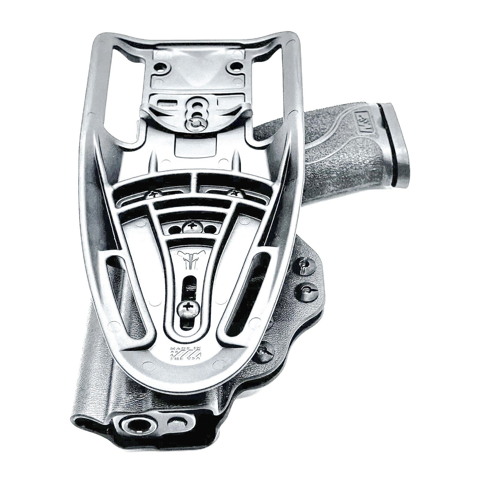 Duty and competition-style outside waistband Kydex holster for Smith & Wesson M&P 4" and 4.25" pistols – proudly made in the USA by Four Brothers Holsters.