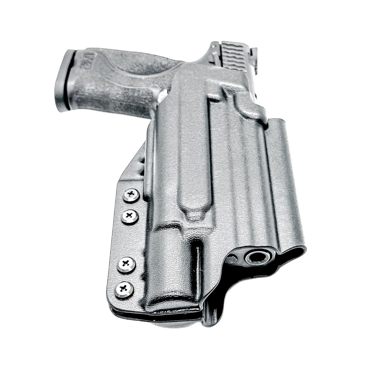 OWB (Outside Waistband) Holster for Smith & Wesson M&P 4.25" M2.0 equipped with Surefire X300 weapon light. Available for right- & left-handed shooters.
