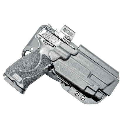 Black OWB Duty and Competiton Holster for the Smith & Wesson M&P M2.0 10mm 4.6" & TLR-7 HL-X light with a Duty Drop Attachment.