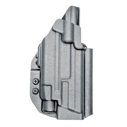 Black Outside Waistband OWB Holster for the Smith & Wesson M&P 4.6" 10mm pistol & TLR-7 X or HL-X light with Duty Drop Attachment.