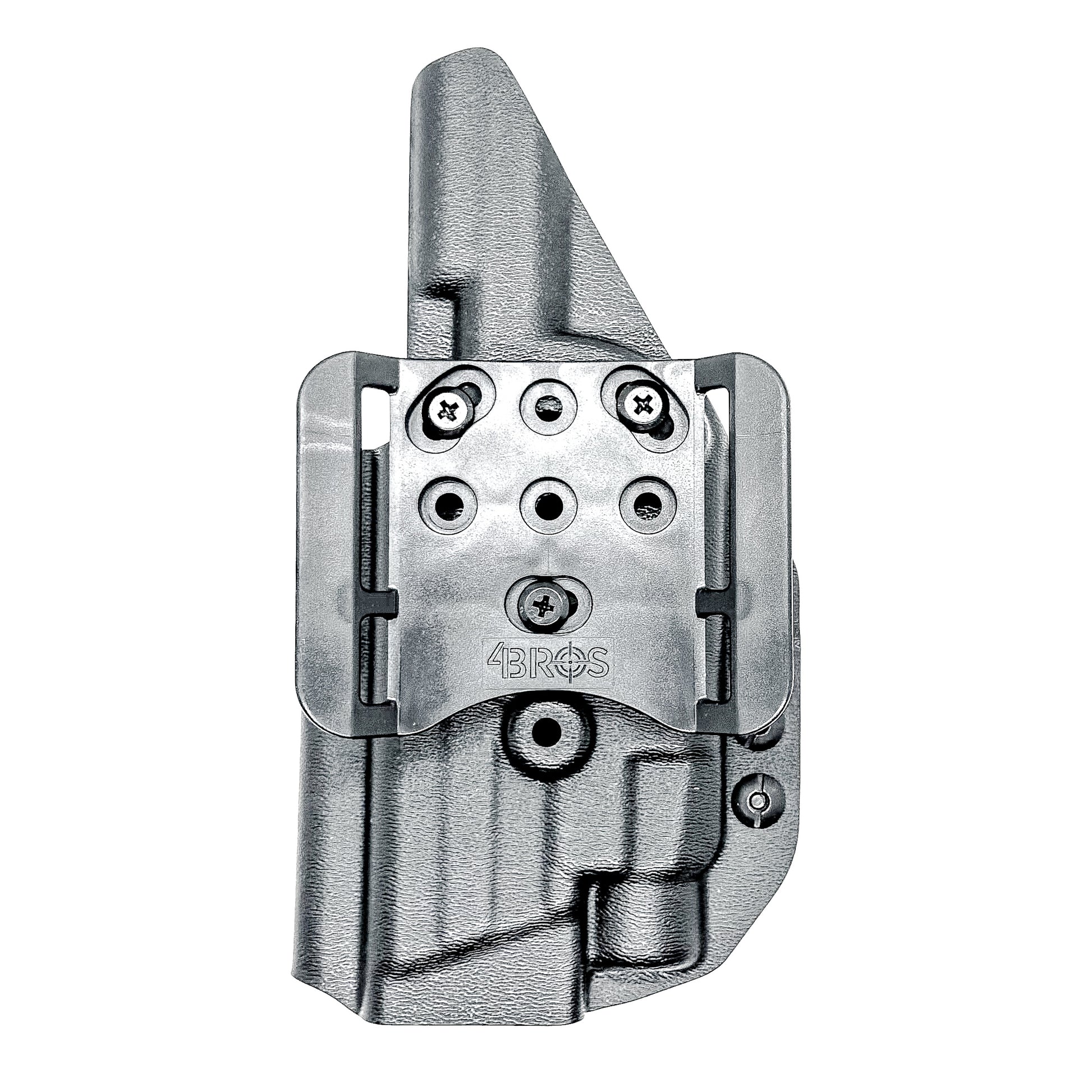 Black Outside Waistband OWB Holster for the Smith & Wesson M&P 4.6" 10mm pistol & TLR-7 X or HL-X light with Duty Drop Attachment.