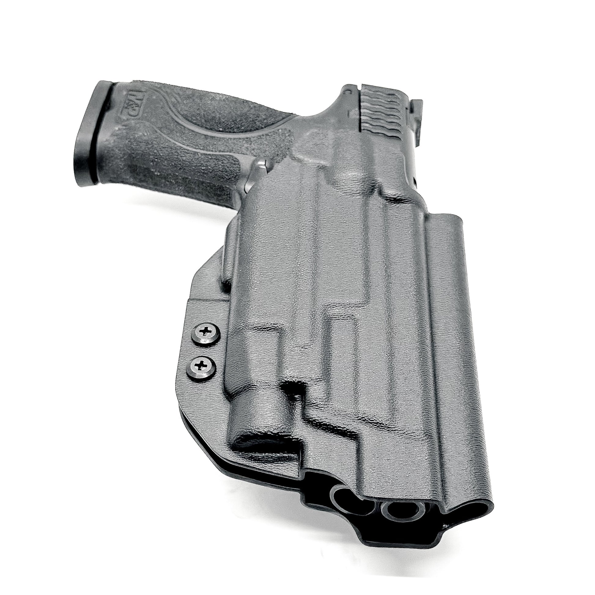 For the best Outside Waistband OWB Holster for the Smith & Wesson M&P 4.6" 10MM pistol & Streamlight TLR-7 A, X & TLR-7 HL-X shop Four Brothers 4BROS Holsters.
