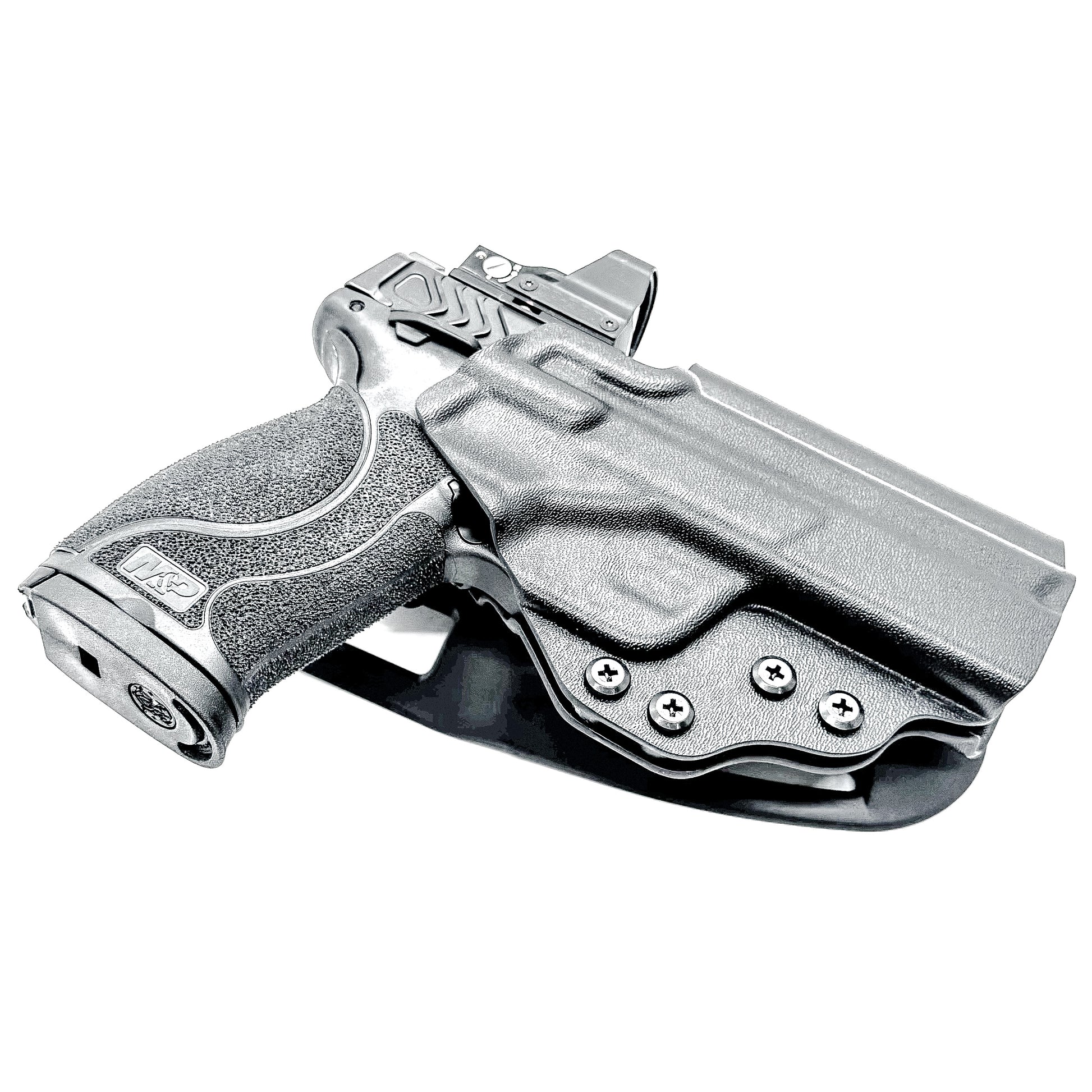 OWB Duty & Competition holster for Smith & Wesson M&P 10MM 4" pistol with or without thumb safety. Optic ready. Made in the USA by Four Brothers.