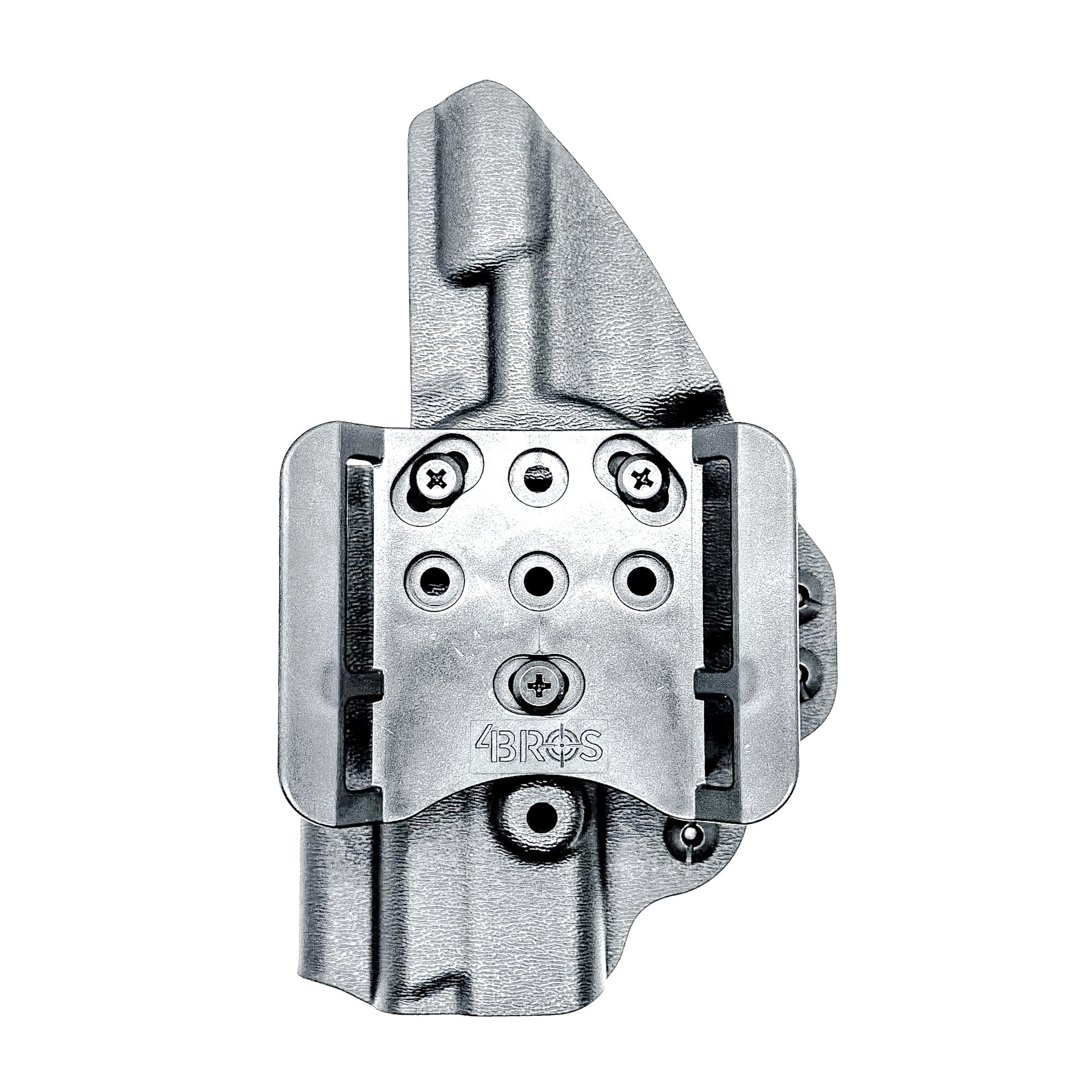 OWB taco-style holster for Smith & Wesson M&P 10MM 4" pistols with or without thumb safety. Optic ready. Built with .093" thermoplastic. USA made.