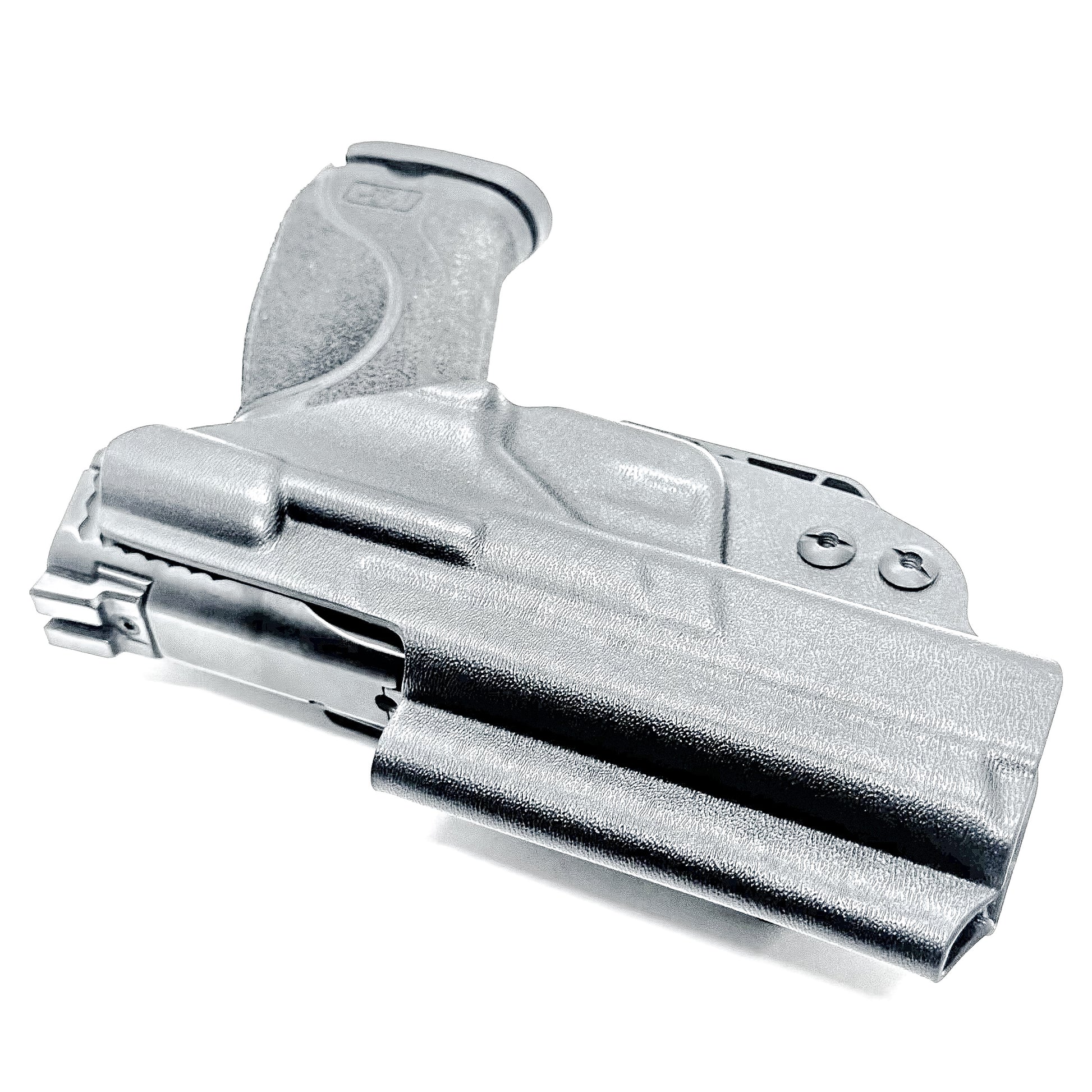 Inside waistband holster designed for Smith & Wesson M&P 1.0 and 2.0 9MM / .40 S&W 4.25" pistols with thumb safety – made by Four Brothers Holsters for secure, concealed carry.