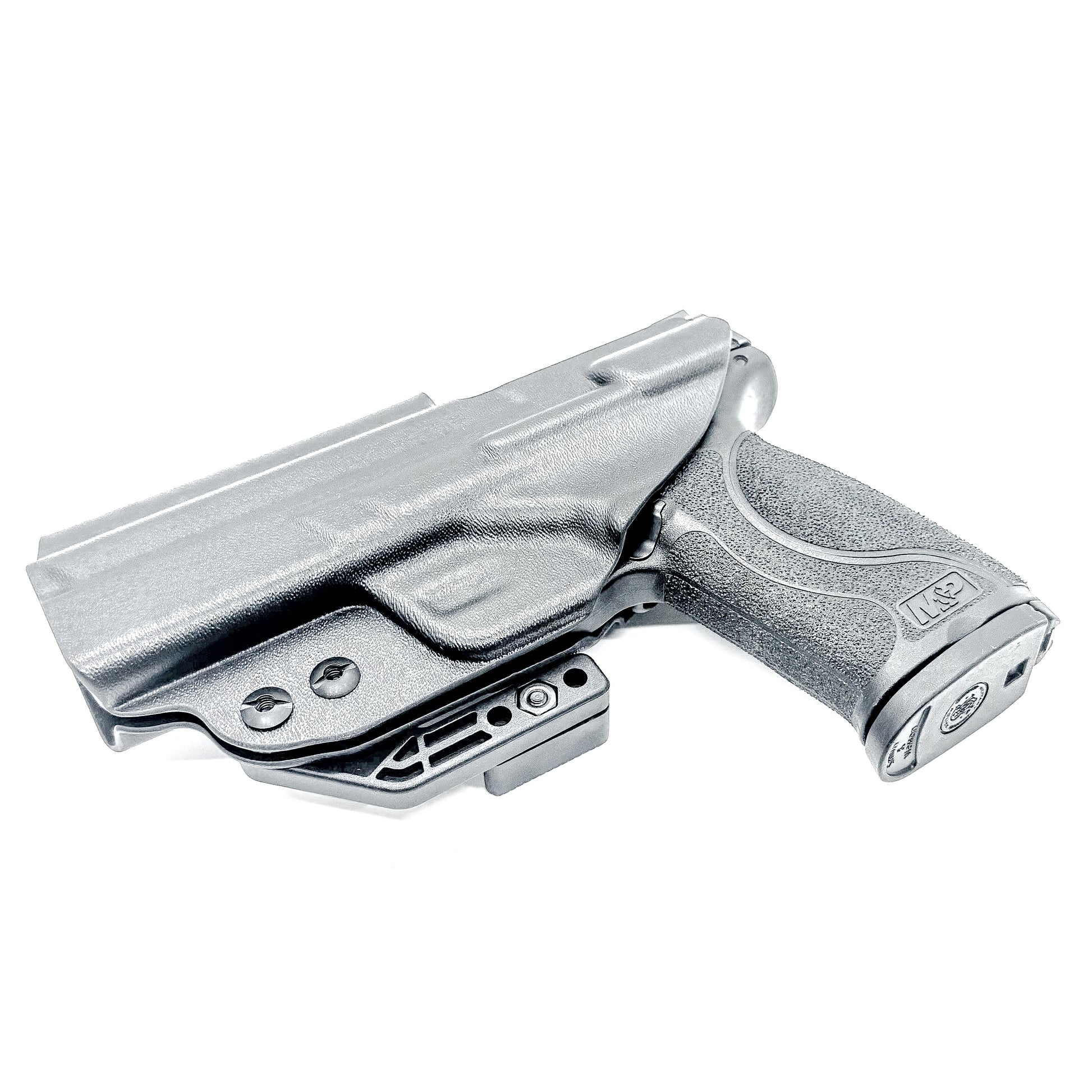 Inside waistband holster designed for Smith & Wesson M&P 1.0 and 2.0 9MM / .40 S&W 4.25" pistols with thumb safety – made by Four Brothers Holsters for secure, concealed carry.