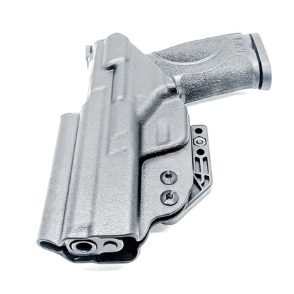 Inside waistband holster designed for Smith & Wesson M&P 1.0 and 2.0 9MM / .40 S&W 4.25" pistols with thumb safety – made by Four Brothers Holsters for secure, concealed carry.