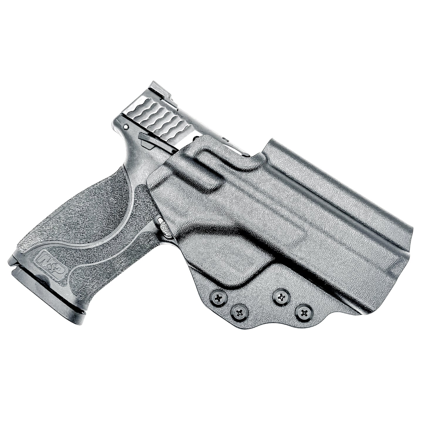 Outside waistband Kydex holster built for Smith & Wesson M&P 4.25", 4", and 3.6" full-size and compact pistols – precision-made by Four Brothers Holsters.