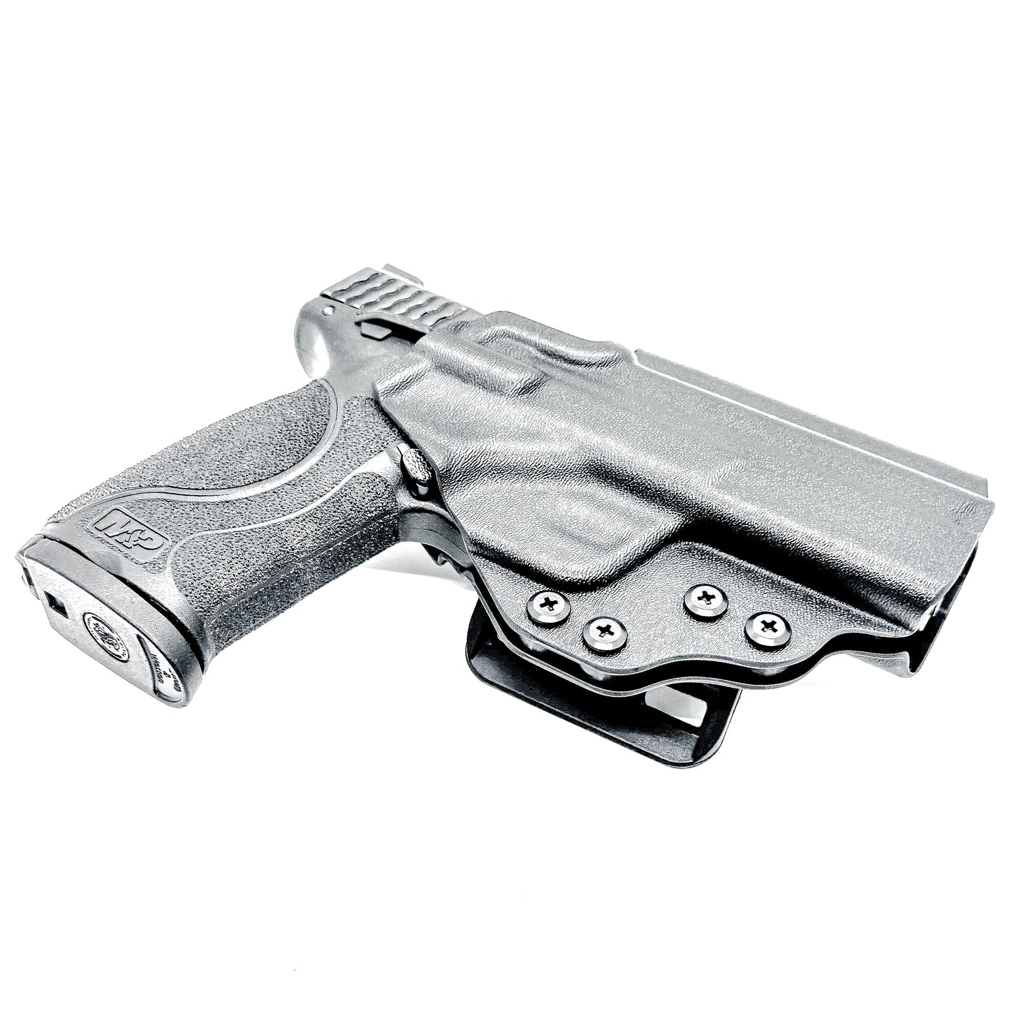 Outside waistband Kydex holster built for Smith & Wesson M&P 4.25", 4", and 3.6" full-size and compact pistols – precision-made by Four Brothers Holsters.