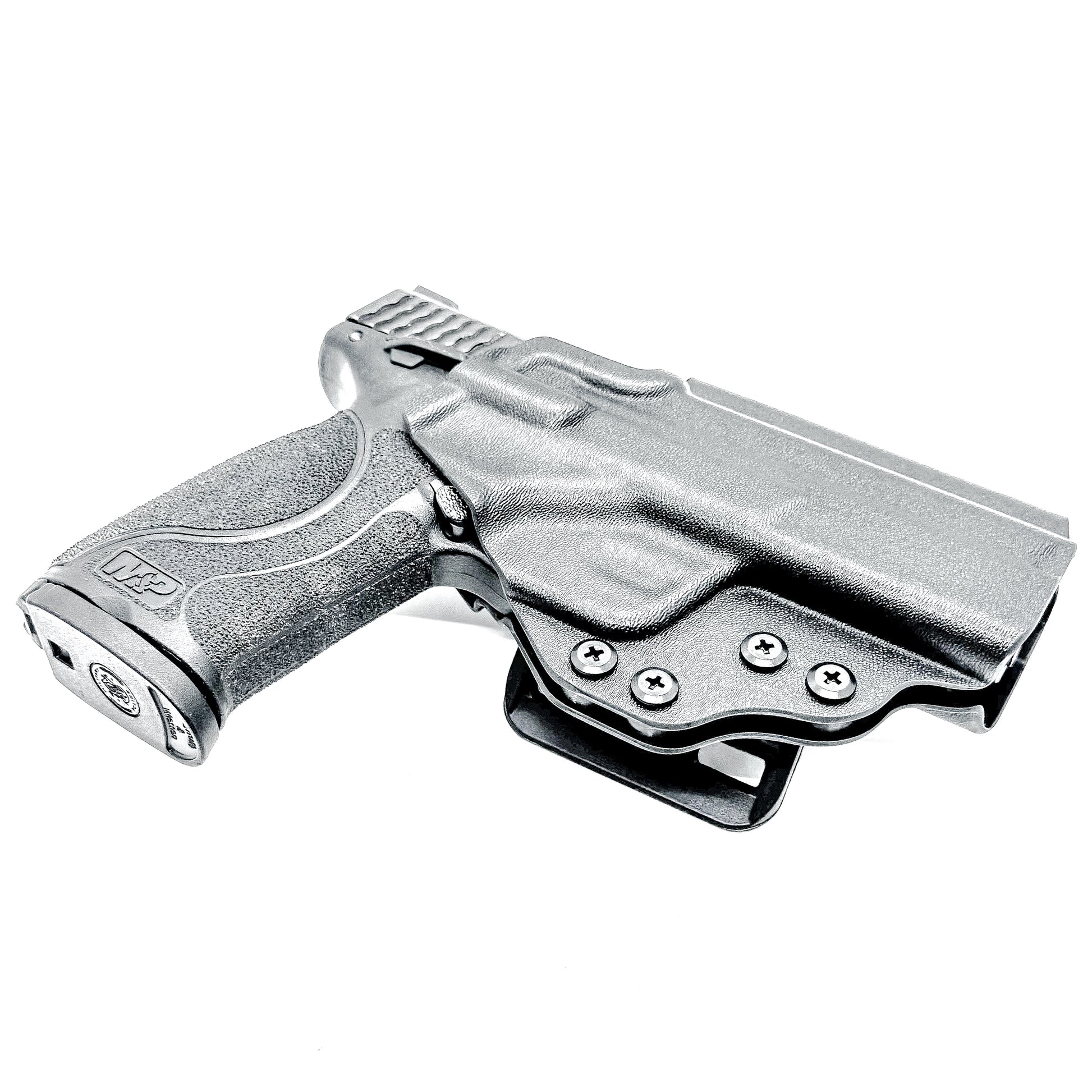 Outside waistband Kydex holster built for Smith & Wesson M&P 4.25", 4", and 3.6" full-size and compact pistols – precision-made by Four Brothers Holsters.