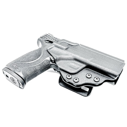 Outside waistband Kydex holster built for Smith & Wesson M&P 4.25", 4", and 3.6" full-size and compact pistols – precision-made by Four Brothers Holsters.