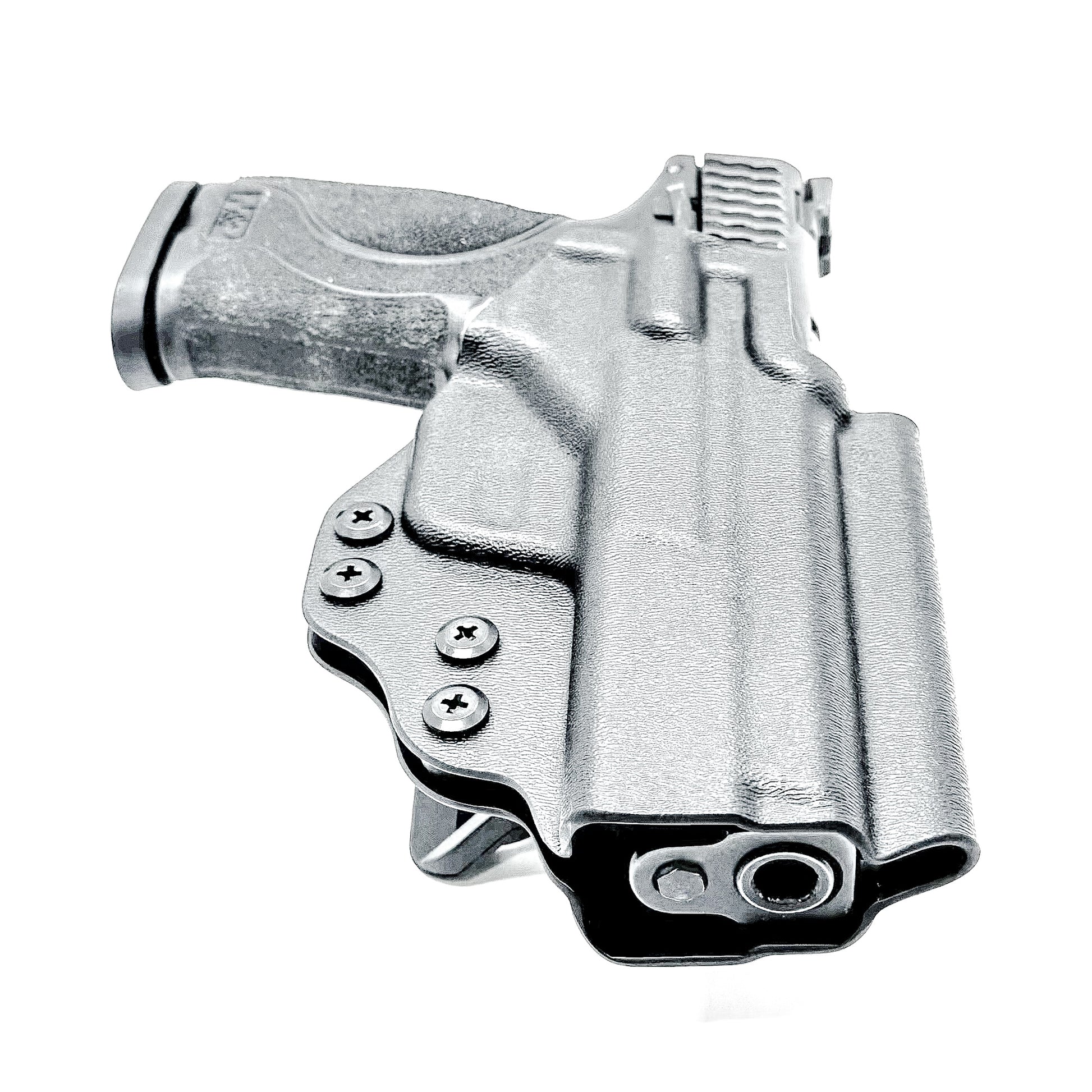 Outside waistband Kydex holster built for Smith & Wesson M&P 4.25", 4", and 3.6" full-size and compact pistols – precision-made by Four Brothers Holsters.