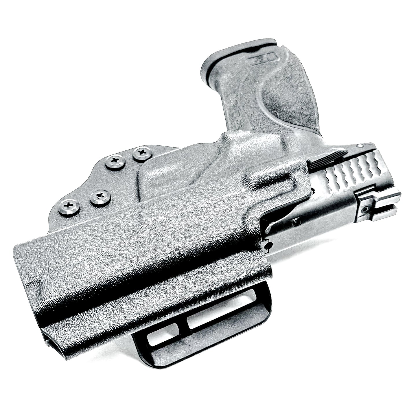 Outside waistband Kydex holster built for Smith & Wesson M&P 4.25", 4", and 3.6" full-size and compact pistols – precision-made by Four Brothers Holsters.