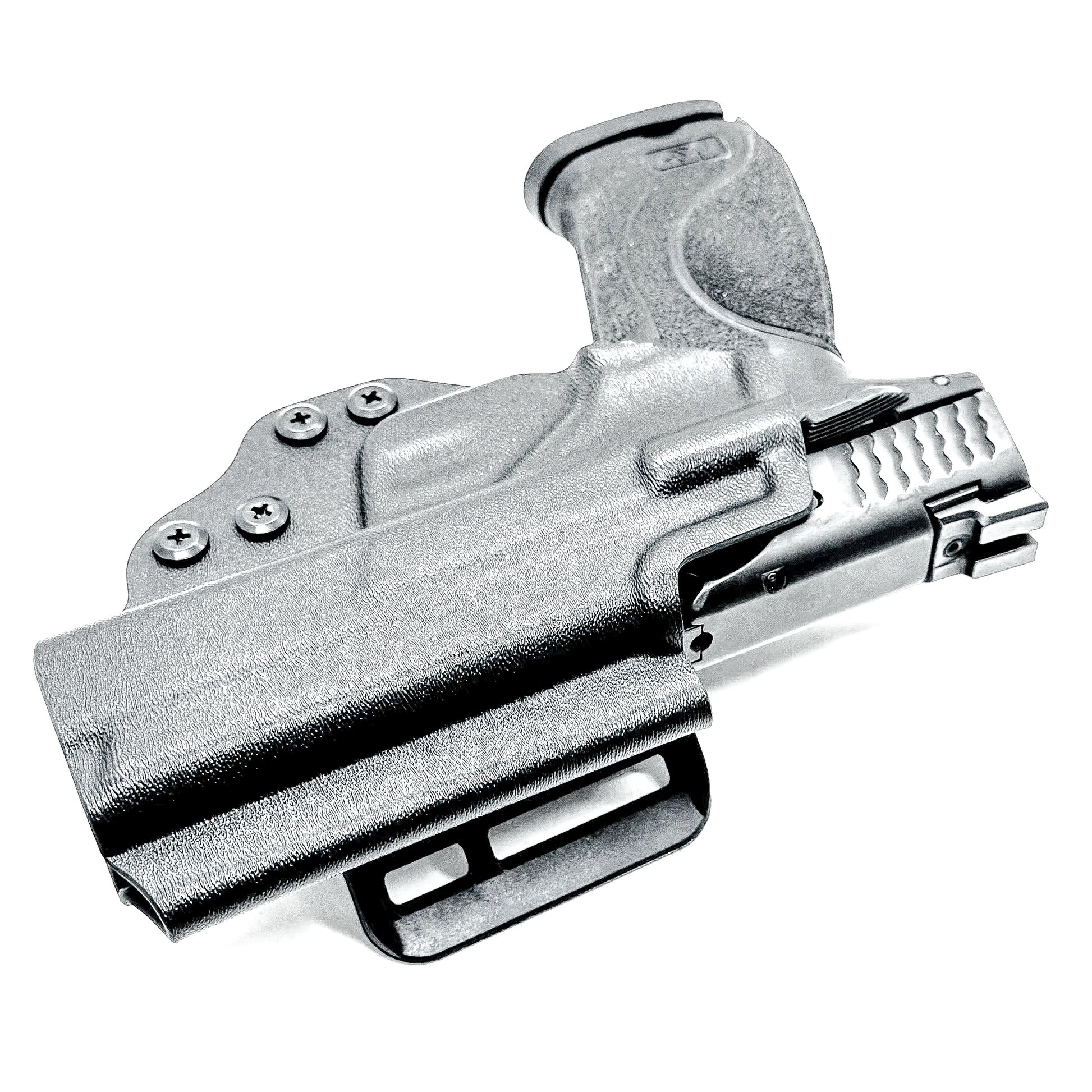 Outside waistband Kydex holster built for Smith & Wesson M&P 4.25", 4", and 3.6" full-size and compact pistols – precision-made by Four Brothers Holsters.