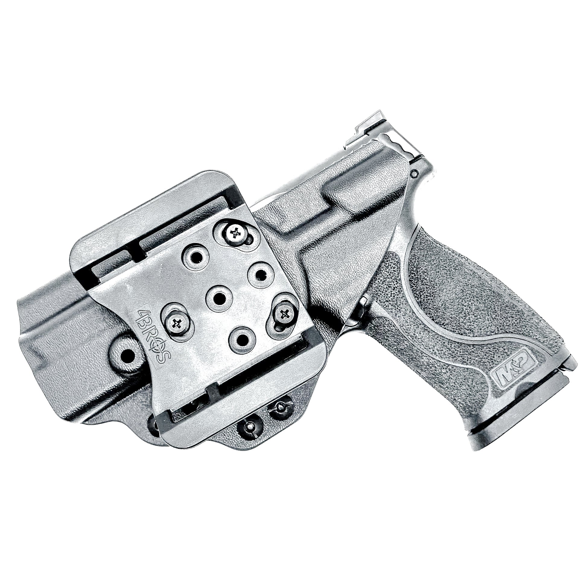 Outside waistband Kydex holster built for Smith & Wesson M&P 4.25", 4", and 3.6" full-size and compact pistols – precision-made by Four Brothers Holsters.