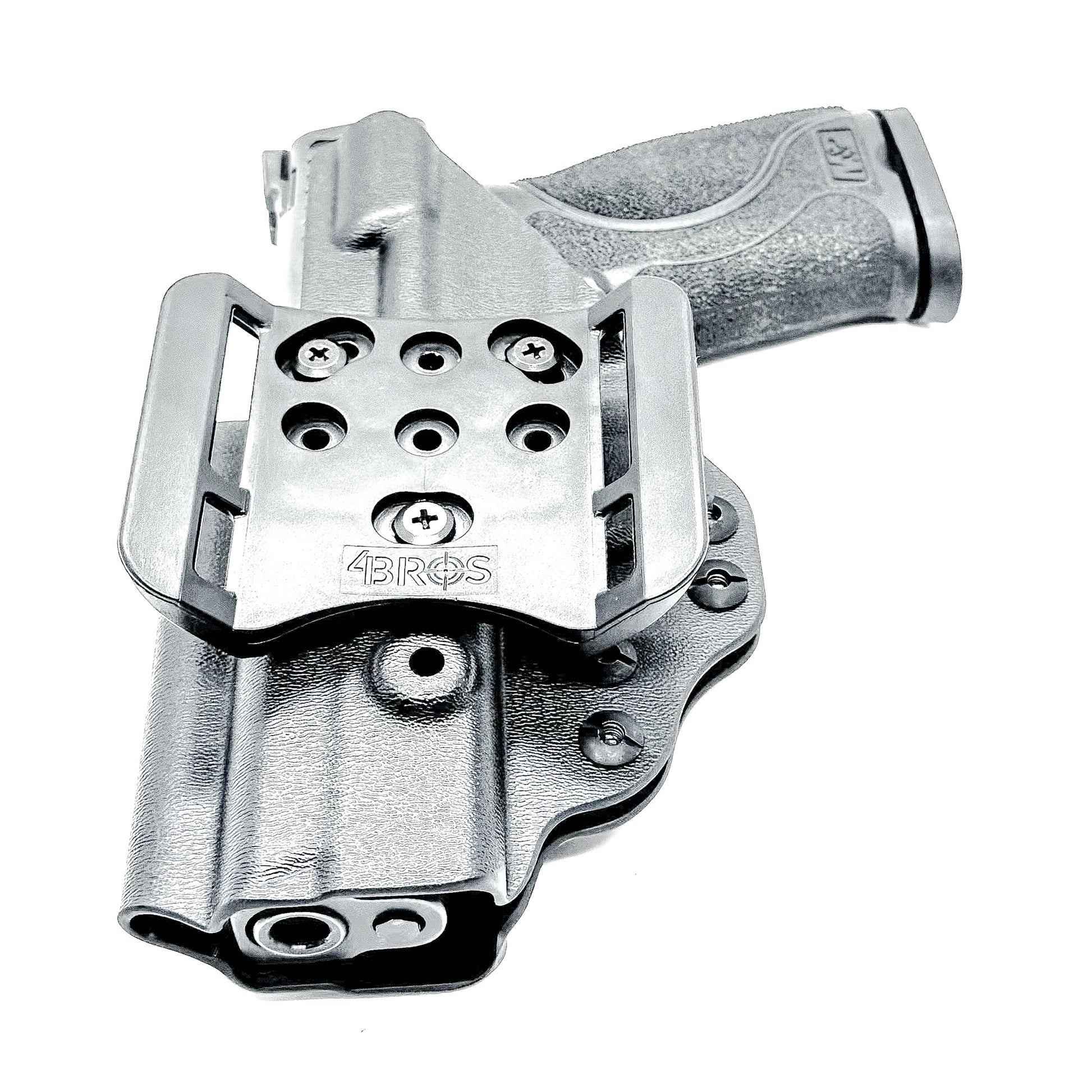 Outside waistband Kydex holster built for Smith & Wesson M&P 4.25", 4", and 3.6" full-size and compact pistols – precision-made by Four Brothers Holsters.