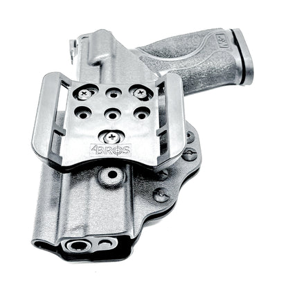 Outside waistband Kydex holster built for Smith & Wesson M&P 4.25", 4", and 3.6" full-size and compact pistols – precision-made by Four Brothers Holsters.