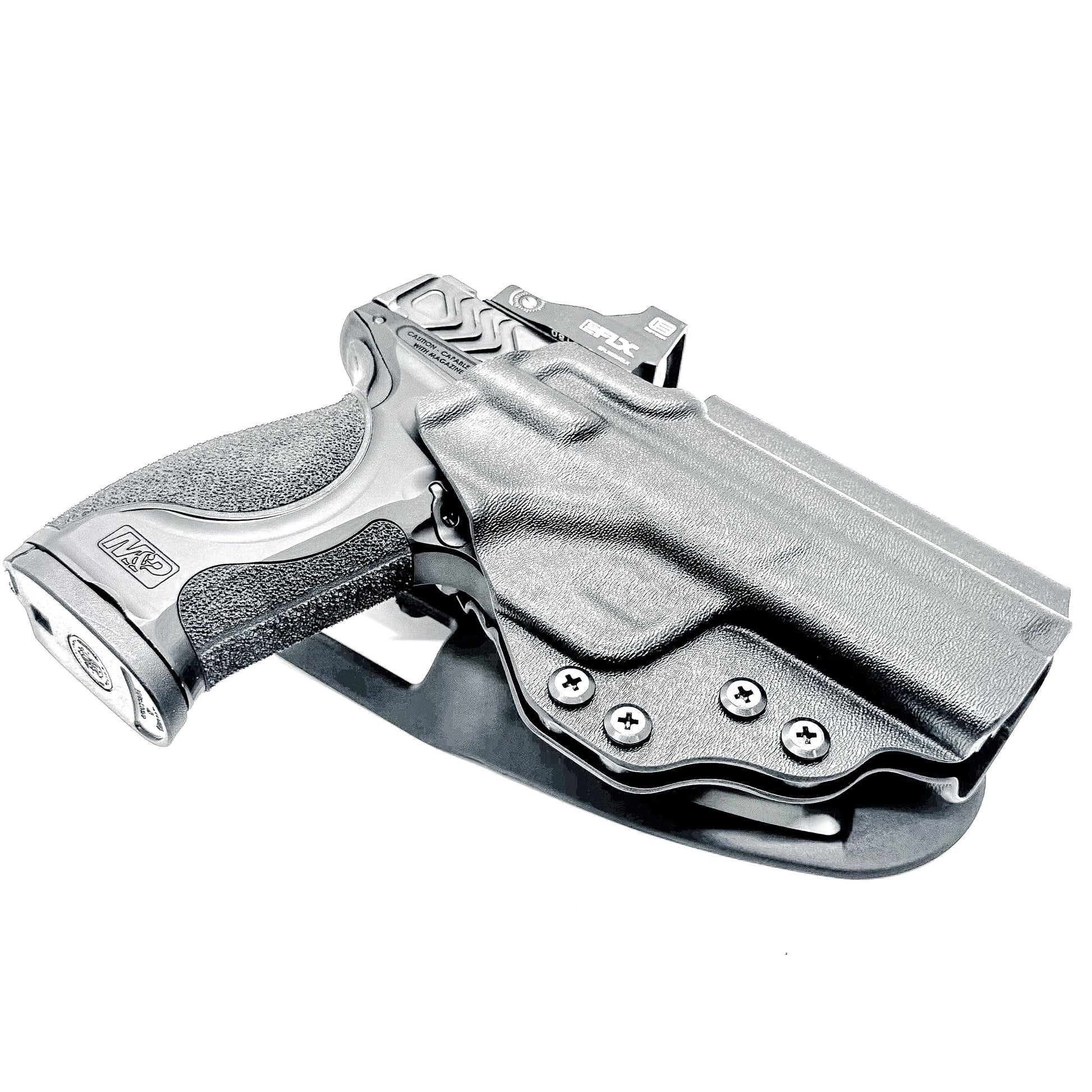 Smith & Wesson M&P 4" & 4.6" 10MM M2.0 Competition Holster from Four Brothers in black with duty drop