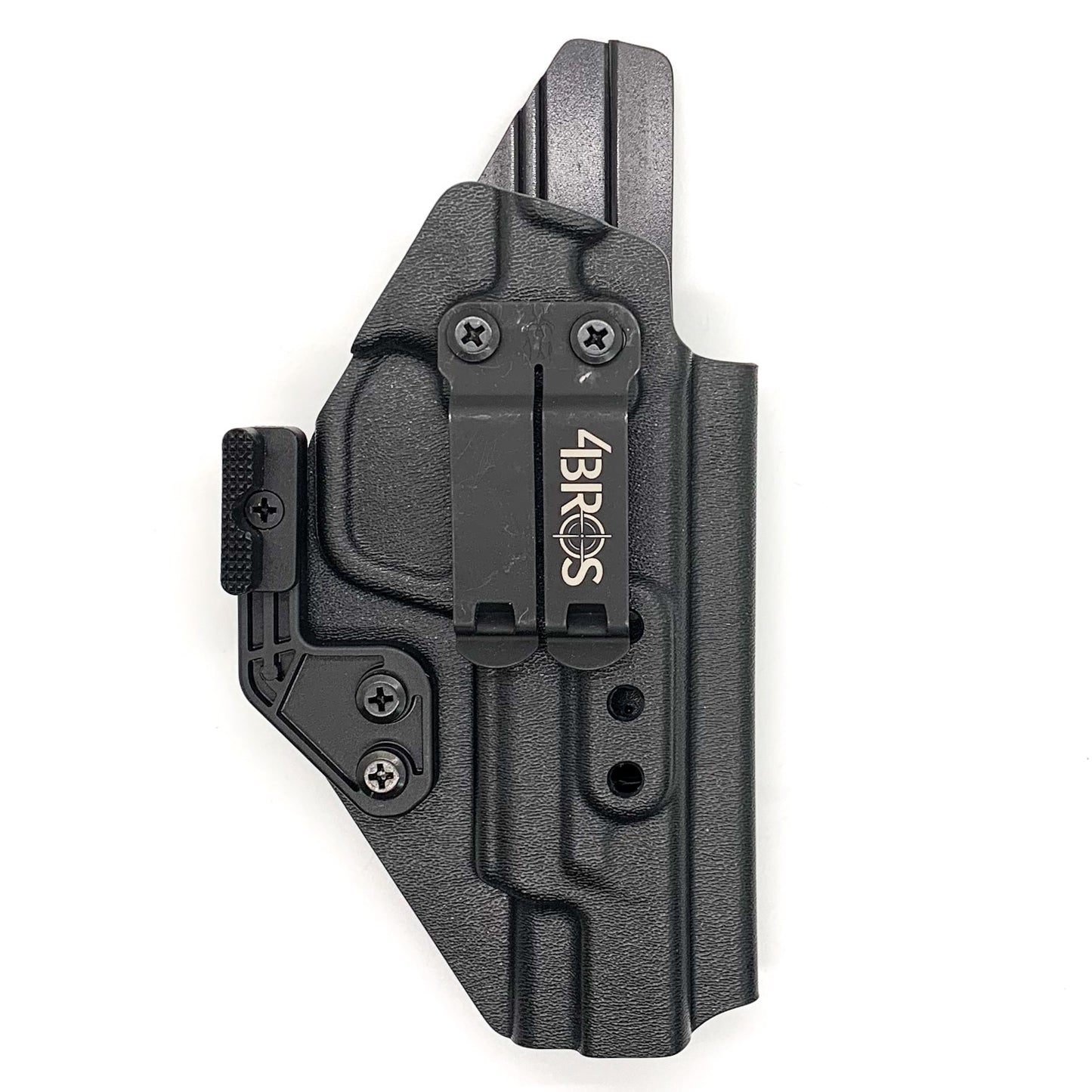 For the best Inside Waistband Holster designed for the Smith and Wesson M&P 10MM M2.0 4" and 4.6" pistol with thumb safety shop Four Brothers 4BROS Holsters.