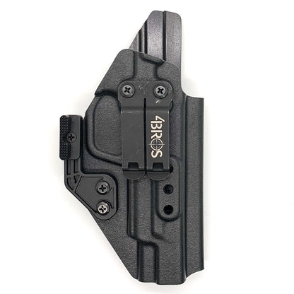For the best Inside Waistband Holster designed for the Smith and Wesson M&P 10MM M2.0 4" and 4.6" pistol with thumb safety shop Four Brothers 4BROS Holsters.