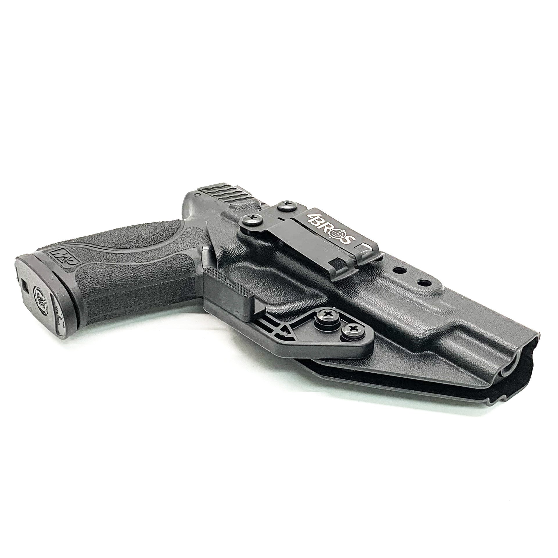 For the best Inside Waistband Holster designed for the Smith and Wesson M&P 10MM M2.0 4" and 4.6" pistol with thumb safety shop Four Brothers 4BROS Holsters.