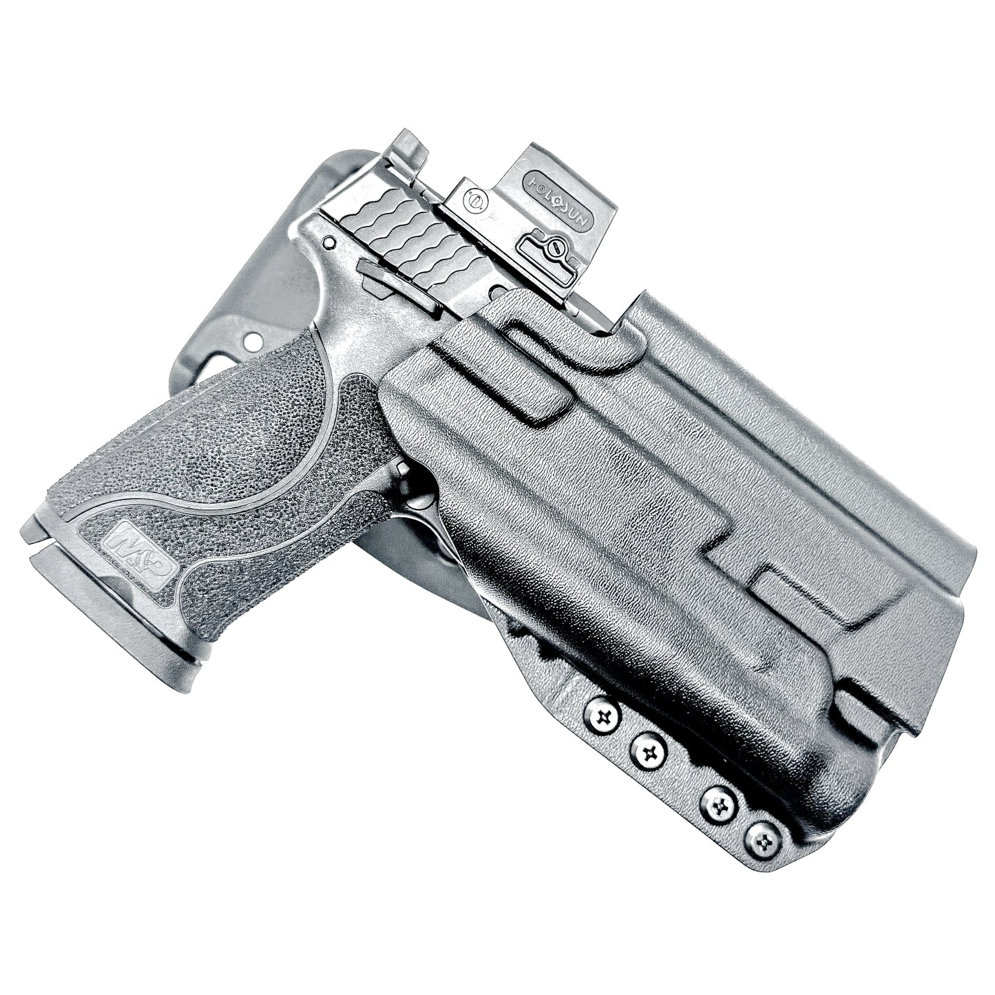 Black OWB Holster for Smith & Wesson M&P 4"  & 4.6" 10MM M2.0 with thumb safety & Streamlight TLR-1 HL Duty & Competition Holster with Duty Drop Attachment.