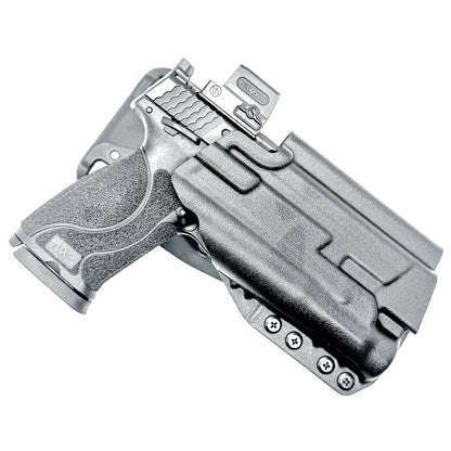 Black OWB Holster for Smith & Wesson M&P 4"  & 4.6" 10MM M2.0 with thumb safety & Streamlight TLR-1 HL Duty & Competition Holster with Duty Drop Attachment.