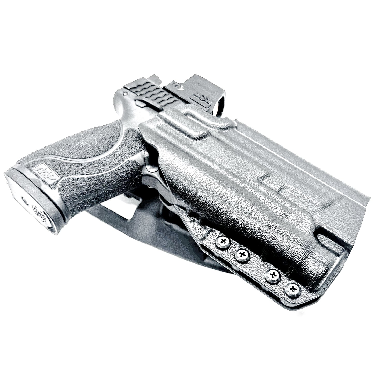 Black OWB Holster for Smith & Wesson M&P 4"  & 4.6" 10MM M2.0 with thumb safety & Streamlight TLR-1 HL Duty & Competition Holster with Duty Drop Attachment.