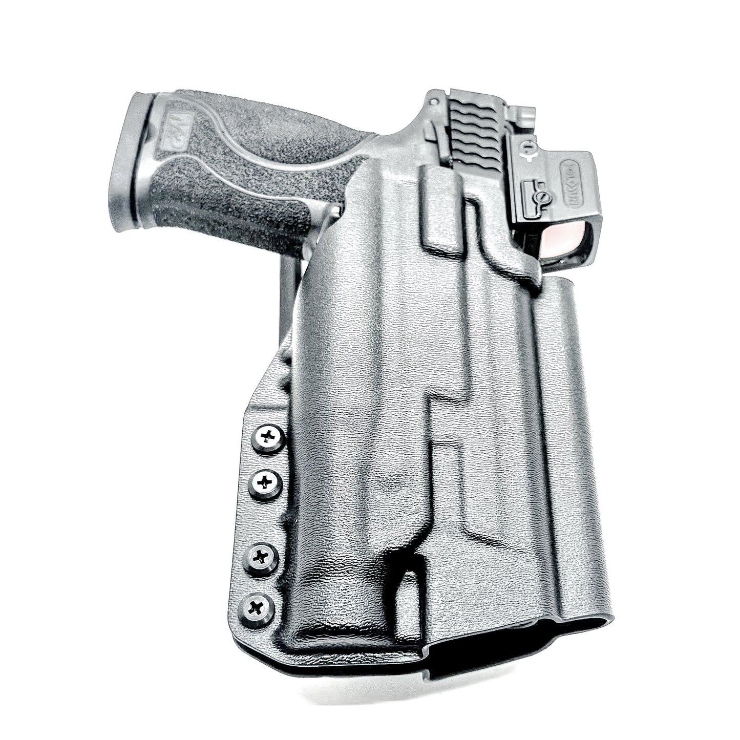 Black OWB Holster for Smith & Wesson M&P 4"  & 4.6" 10MM M2.0 with thumb safety & Streamlight TLR-1 HL Duty & Competition Holster with Duty Drop Attachment.