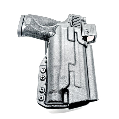 Black OWB Holster for Smith & Wesson M&P 4"  & 4.6" 10MM M2.0 with thumb safety & Streamlight TLR-1 HL Duty & Competition Holster with Duty Drop Attachment.