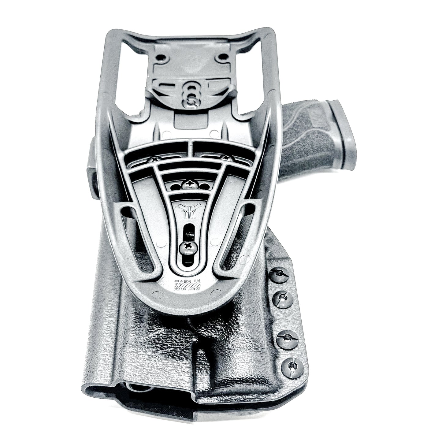 Black OWB Holster for Smith & Wesson M&P 4"  &  4.6" 10MM M2.0 with thumb safety & Streamlight TLR-1 HL Duty & Competition Holster with Duty Drop Attachment.