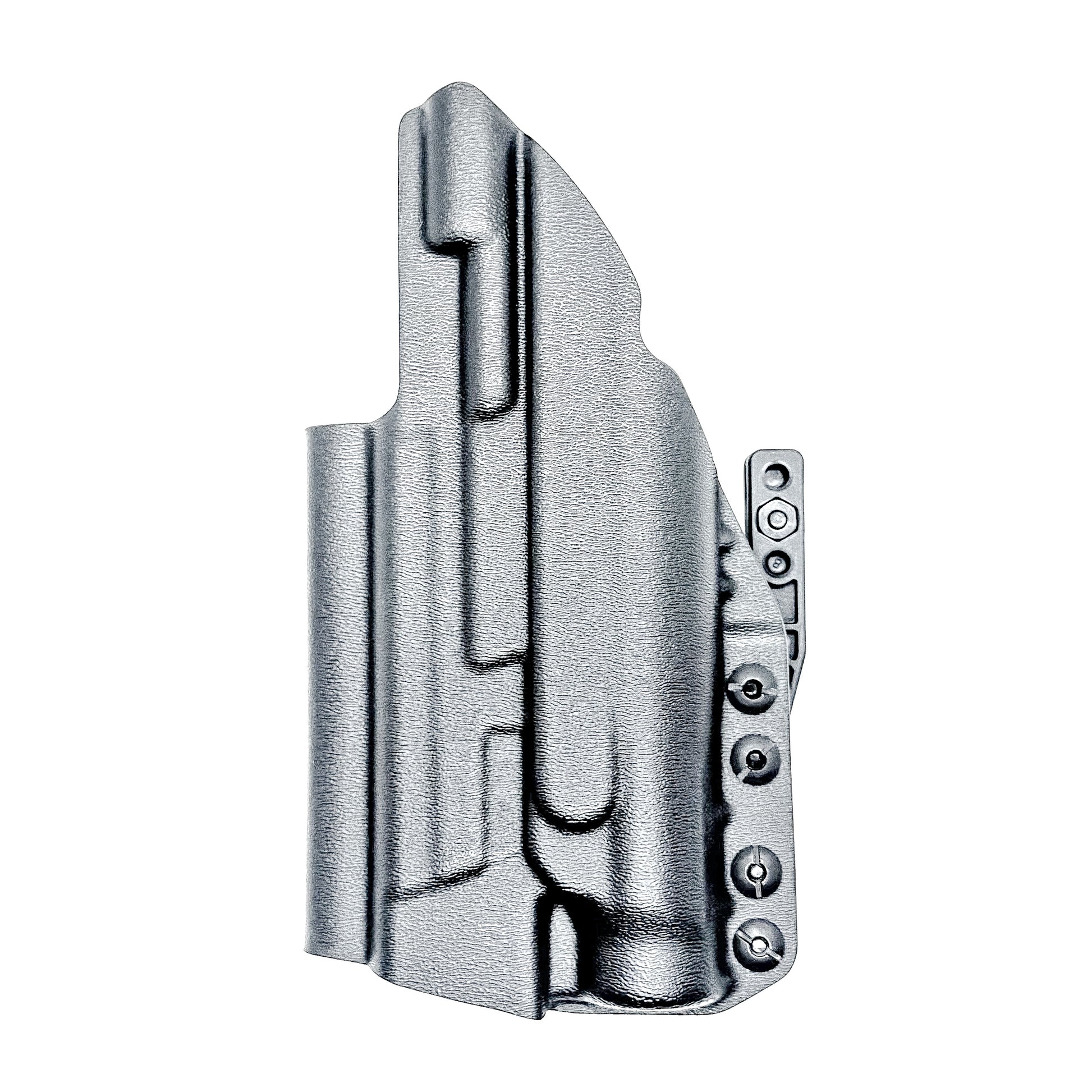 Smith & Wesson M&P 4 & 4.6 10MM M2.0 & TLR-1 HL Inside Waistband Holster in black with a DCC Monoblock and a modwing.