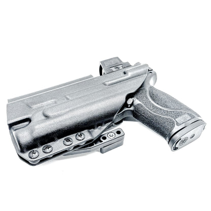 Smith & Wesson M&P 4 & 4.6 10MM M2.0 & TLR-1 HL Inside Waistband Holster in black with a DCC Monoblock and a modwing.