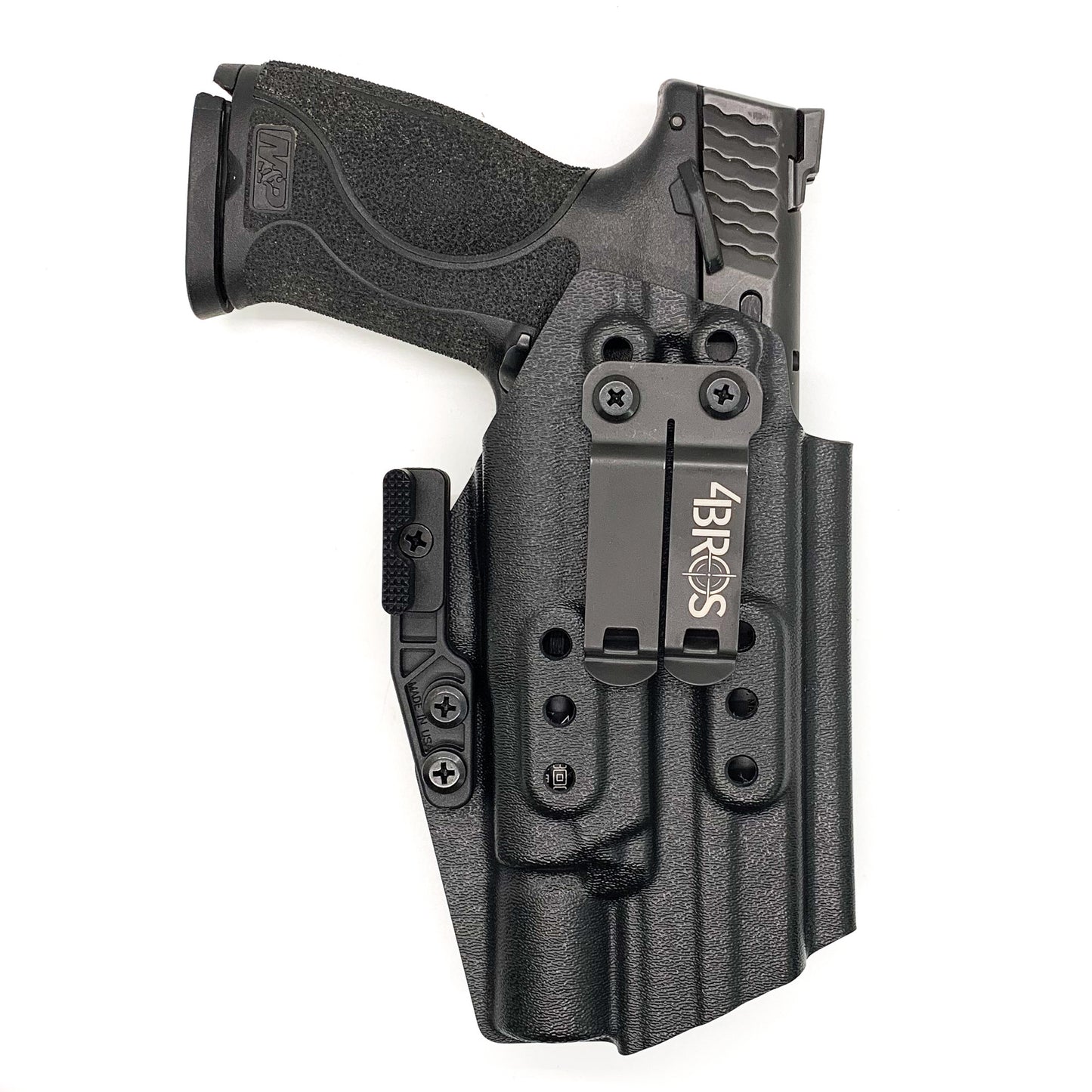 For the best IWB Holster for the Smith & Wesson M&P 10MM M2.0 4" or 4.6" with thumb safety & Surefire X300U-A or B, X-300T-A or B shop Four Brothers Holsters.
