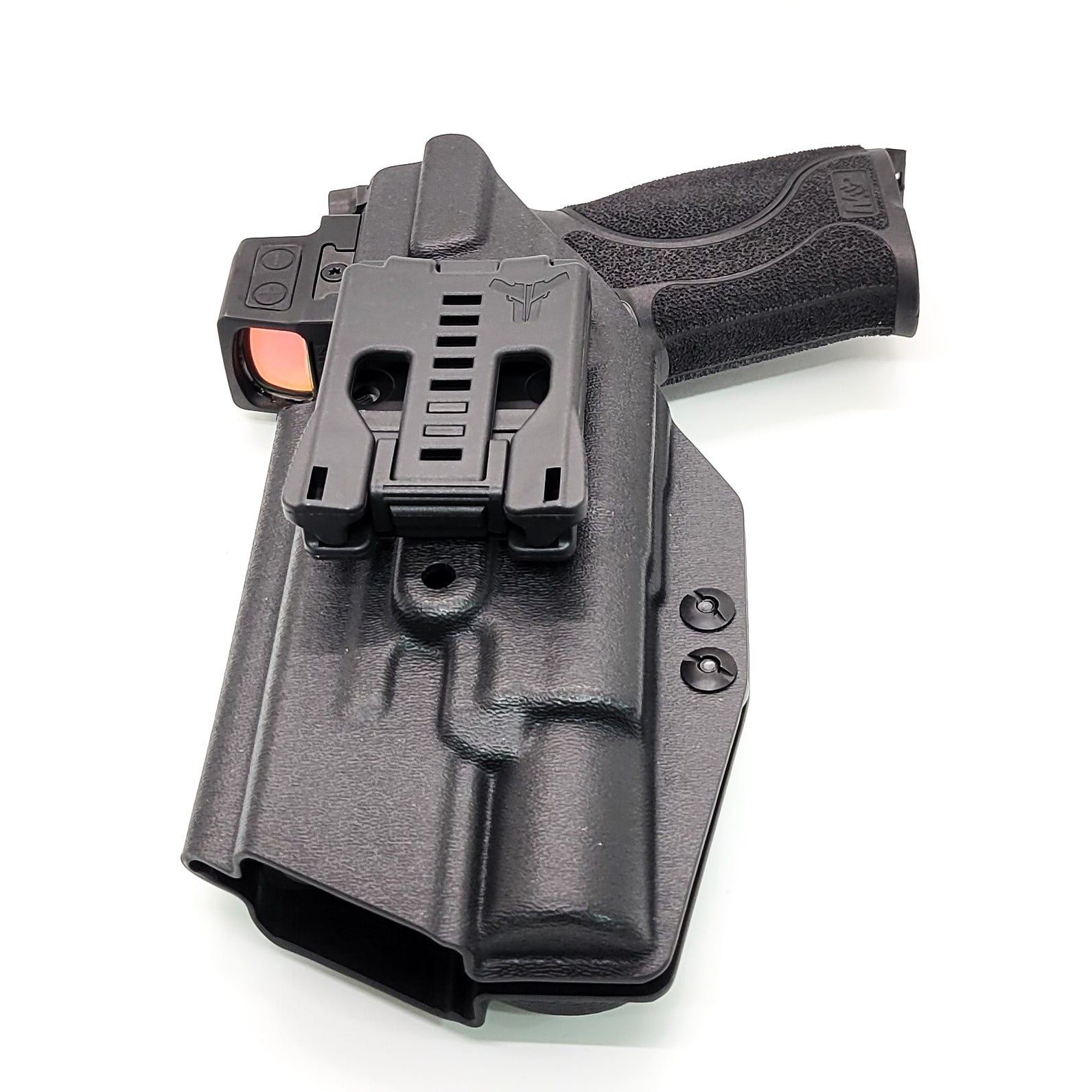 For the best OWB Holster for the Smith & Wesson M&P 10MM M2.0 4" or 4.6" pistol with thumb safety & Surefire X300U-A or B, X300T-A shop Four Brothers Holsters.