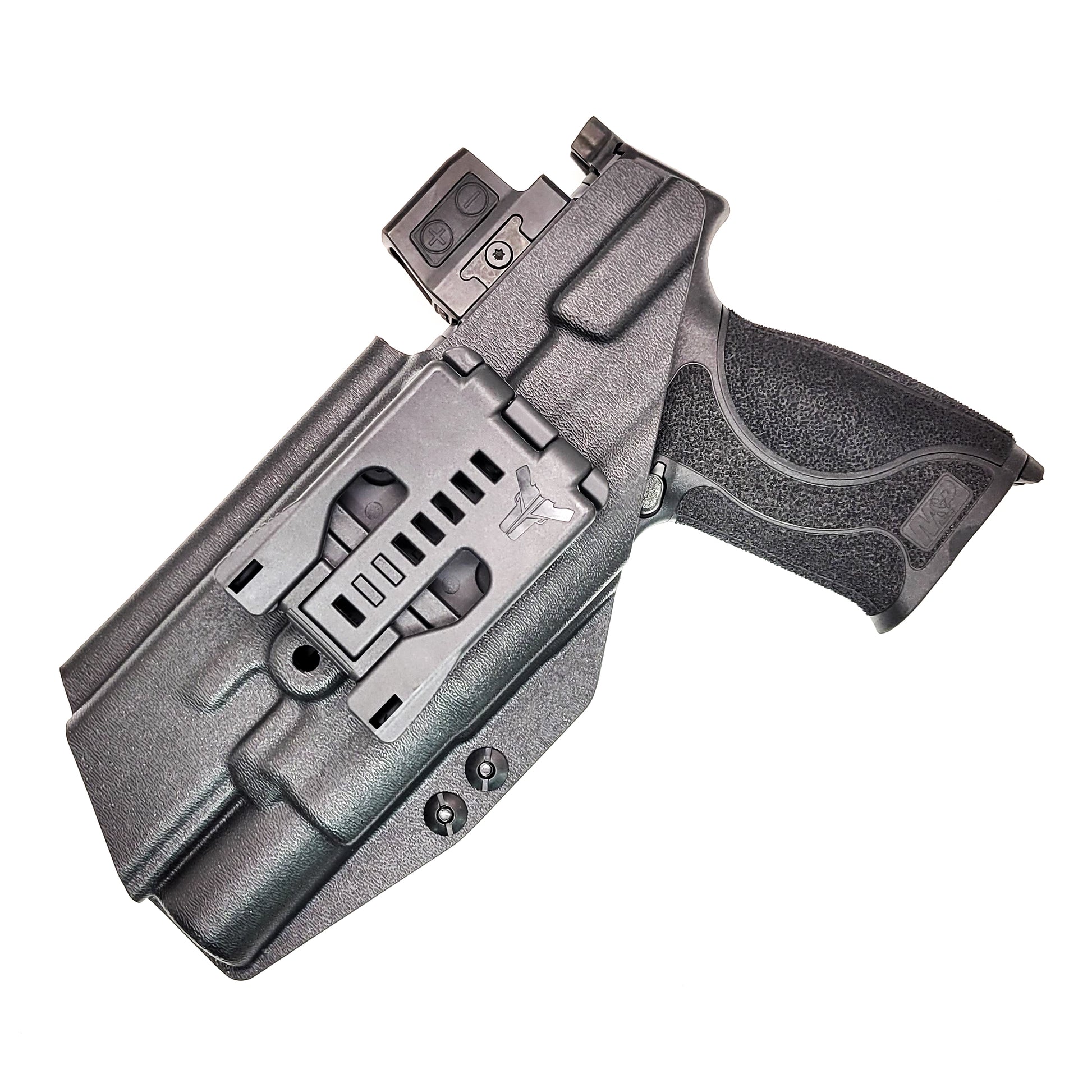 For the best OWB Holster for the Smith & Wesson M&P 10MM M2.0 4" or 4.6" pistol with thumb safety & Surefire X300U-A or B, X300T-A shop Four Brothers Holsters.