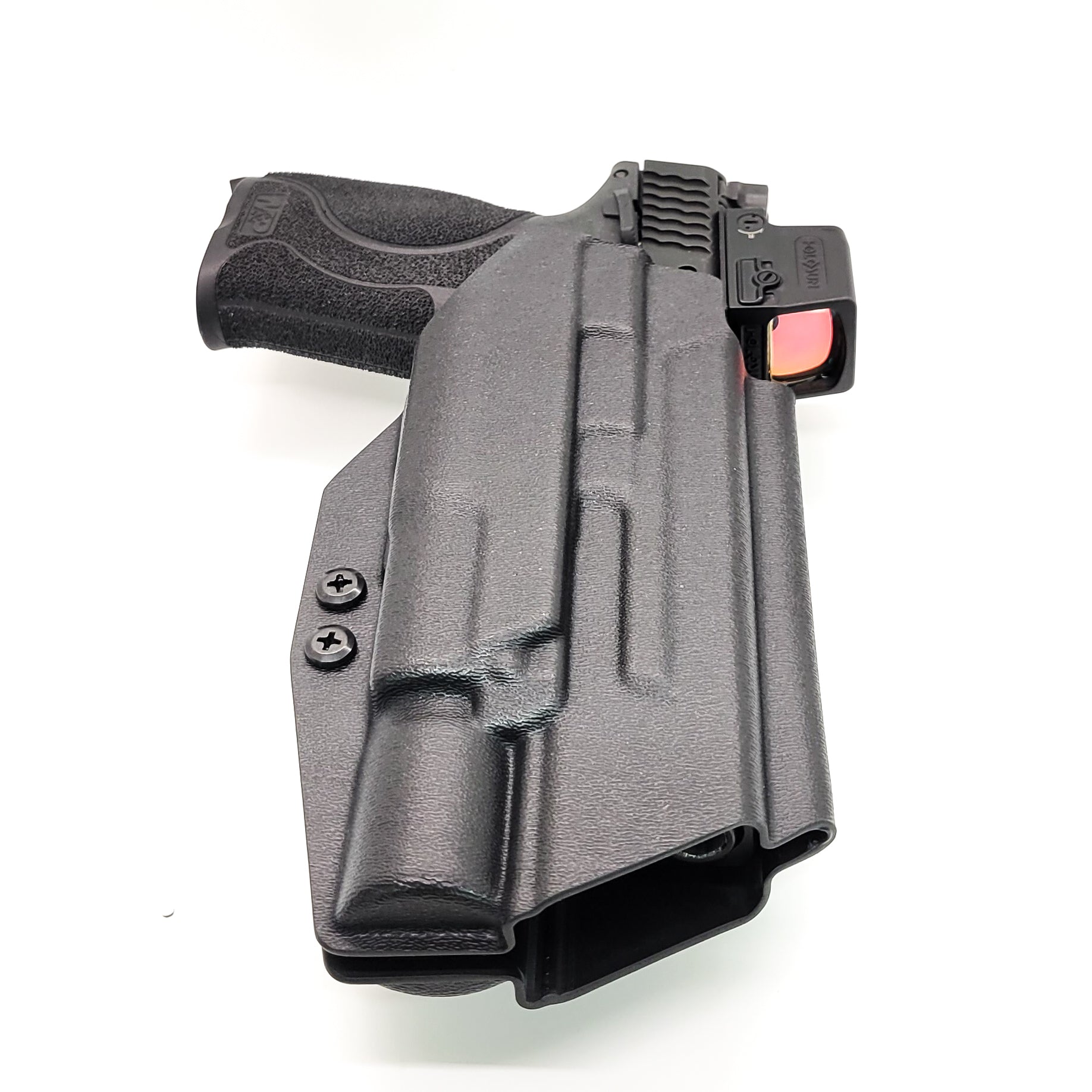 For the best OWB Holster for the Smith & Wesson M&P 10MM M2.0 4" or 4.6" pistol with thumb safety & Surefire X300U-A or B, X300T-A shop Four Brothers Holsters.