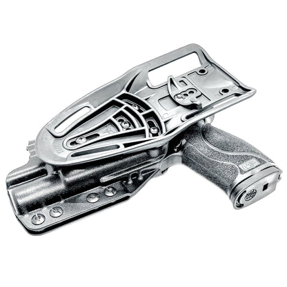 For the best OWB Smith & Wesson M&P 10MM M2.0 4" with thumb safety & Surefire X300U & X300T Duty & Competition Holster, shop Four Brothers Holsters. Made in USA.