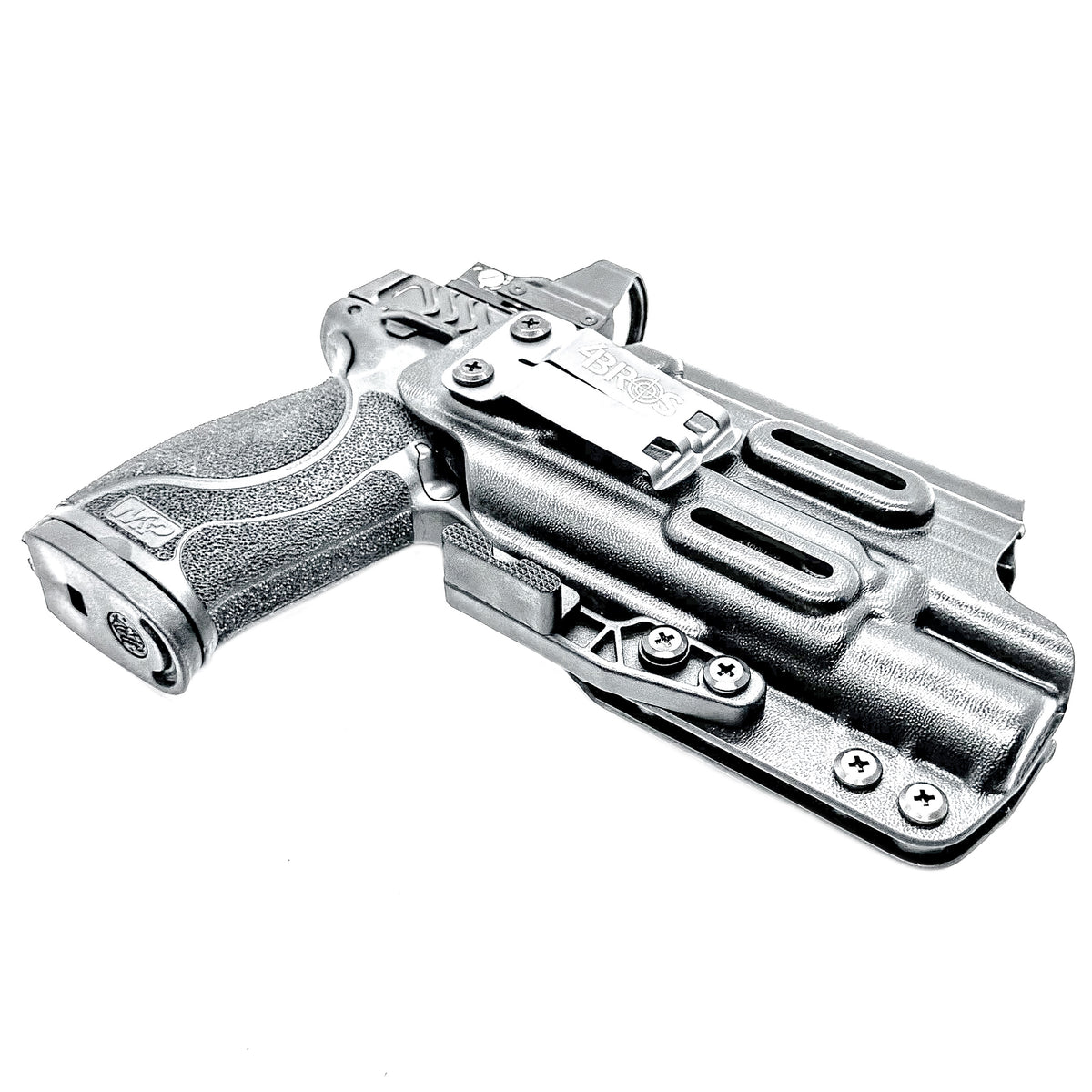 For the best IWB Holster for the Smith & Wesson M&P 10MM M2.0 4" with thumb safety & Surefire X300U-A or B, X-300T-A or B shop 4BROS Holsters. Made in USA.