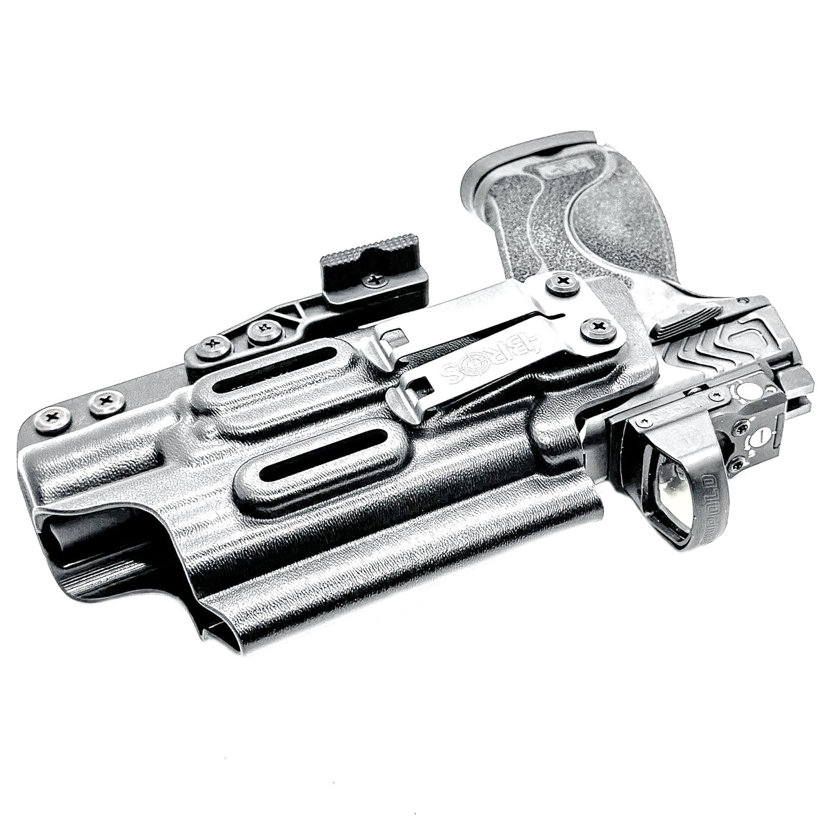 For the best IWB Holster for the Smith & Wesson M&P 10MM M2.0 4" with thumb safety & Surefire X300U-A or B, X-300T-A or B shop 4BROS Holsters. Made in USA.