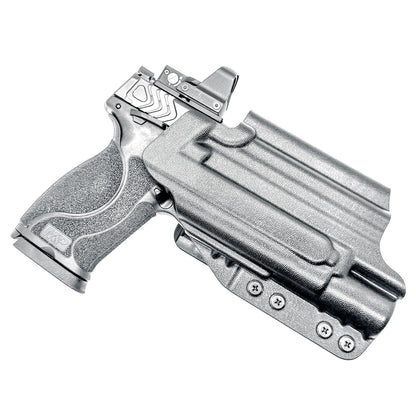 For the best OWB Holster for the Smith & Wesson M&P 10MM M2.0 4" pistol with thumb safety & Surefire X300U or X300T shop Four Brothers Holsters. Made in USA.