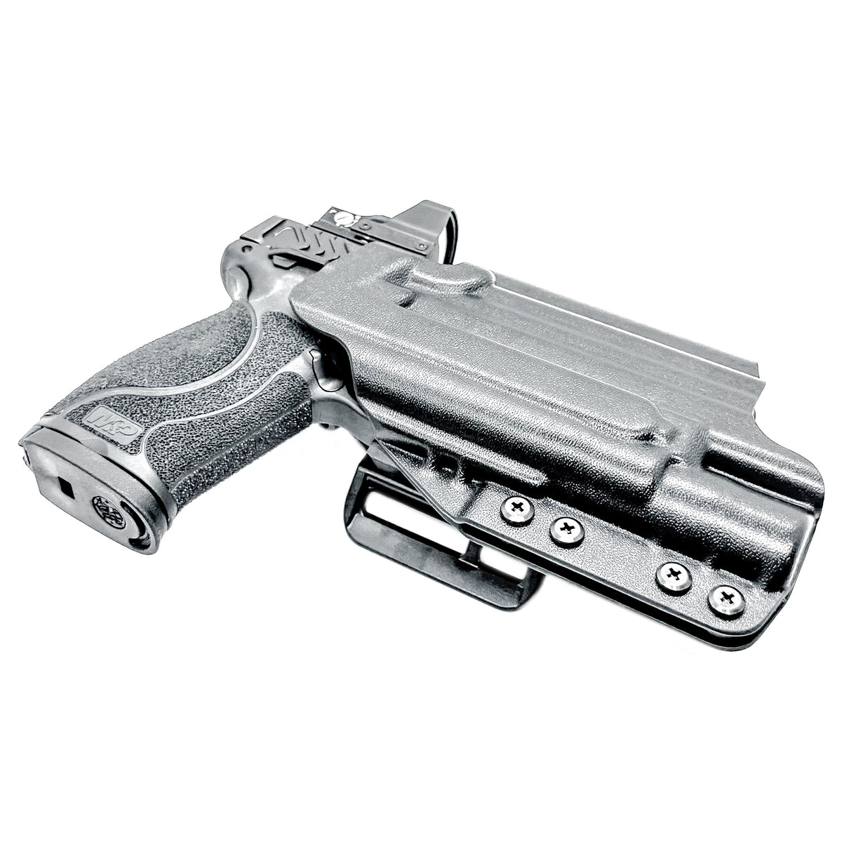 For the best OWB Holster for the Smith & Wesson M&P 10MM M2.0 4" pistol with thumb safety & Surefire X300U or X300T shop Four Brothers Holsters. Made in USA.