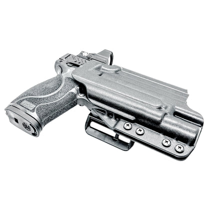 For the best OWB Holster for the Smith & Wesson M&P 10MM M2.0 4" pistol with thumb safety & Surefire X300U or X300T shop Four Brothers Holsters. Made in USA.
